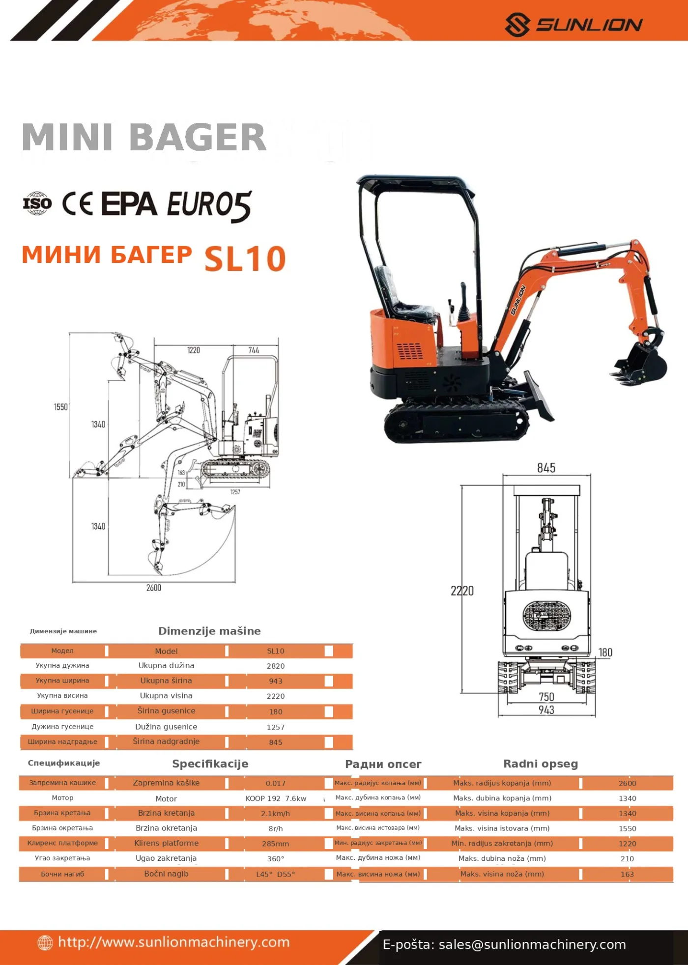 Mini bager SL10
