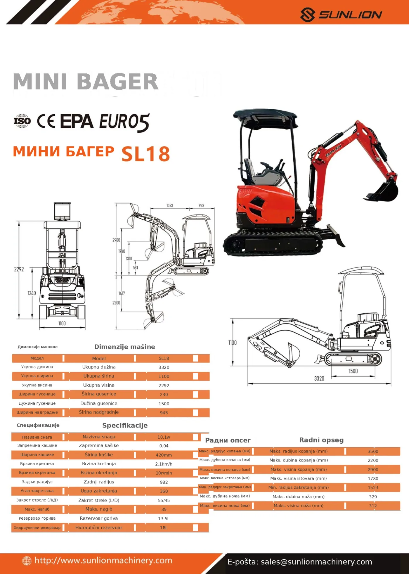 Mini bager SL18