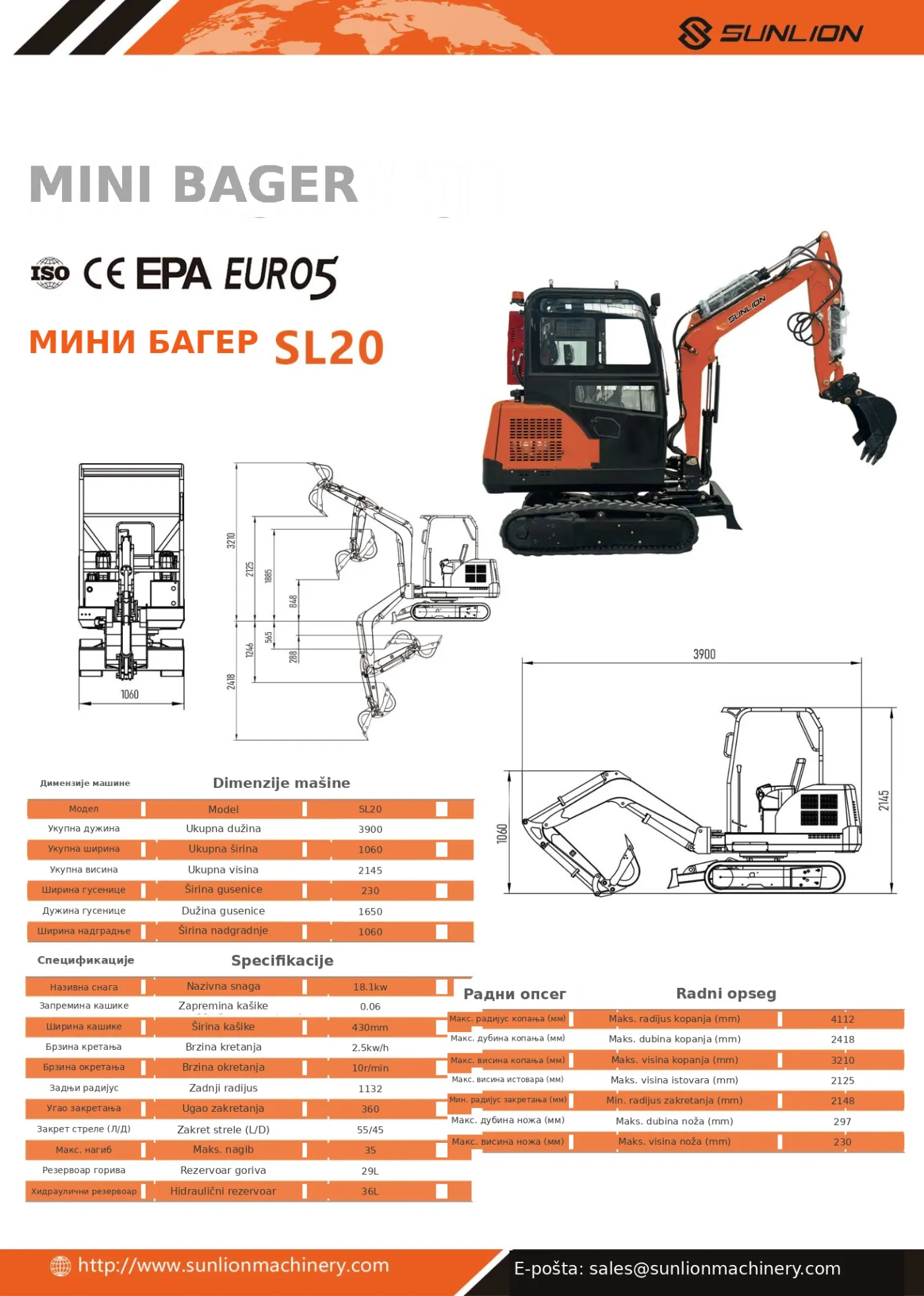 Mini bager SL20